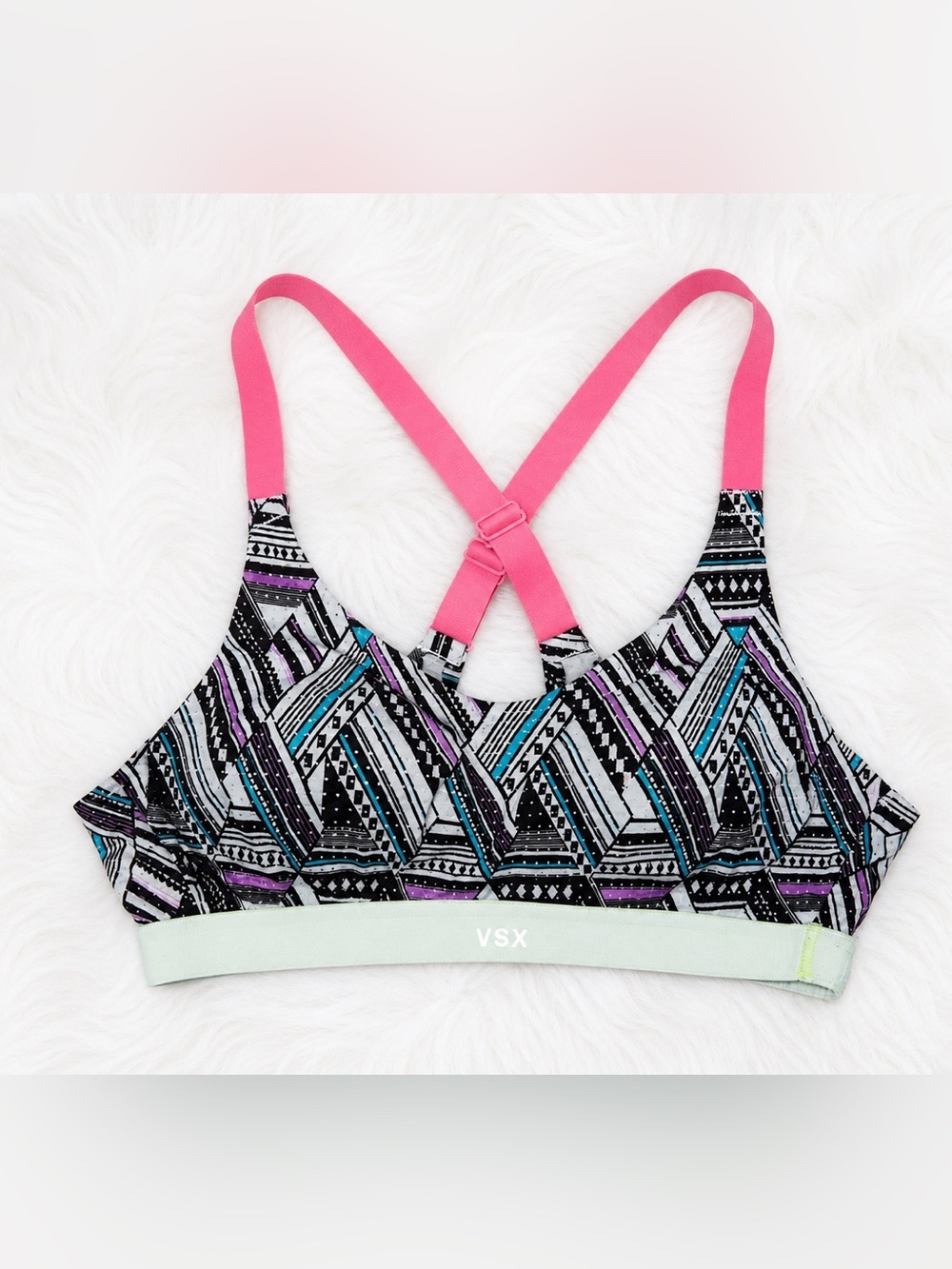 Victoria Sport VSX Sports Bra Women’s Small Pink Strappy Racerback